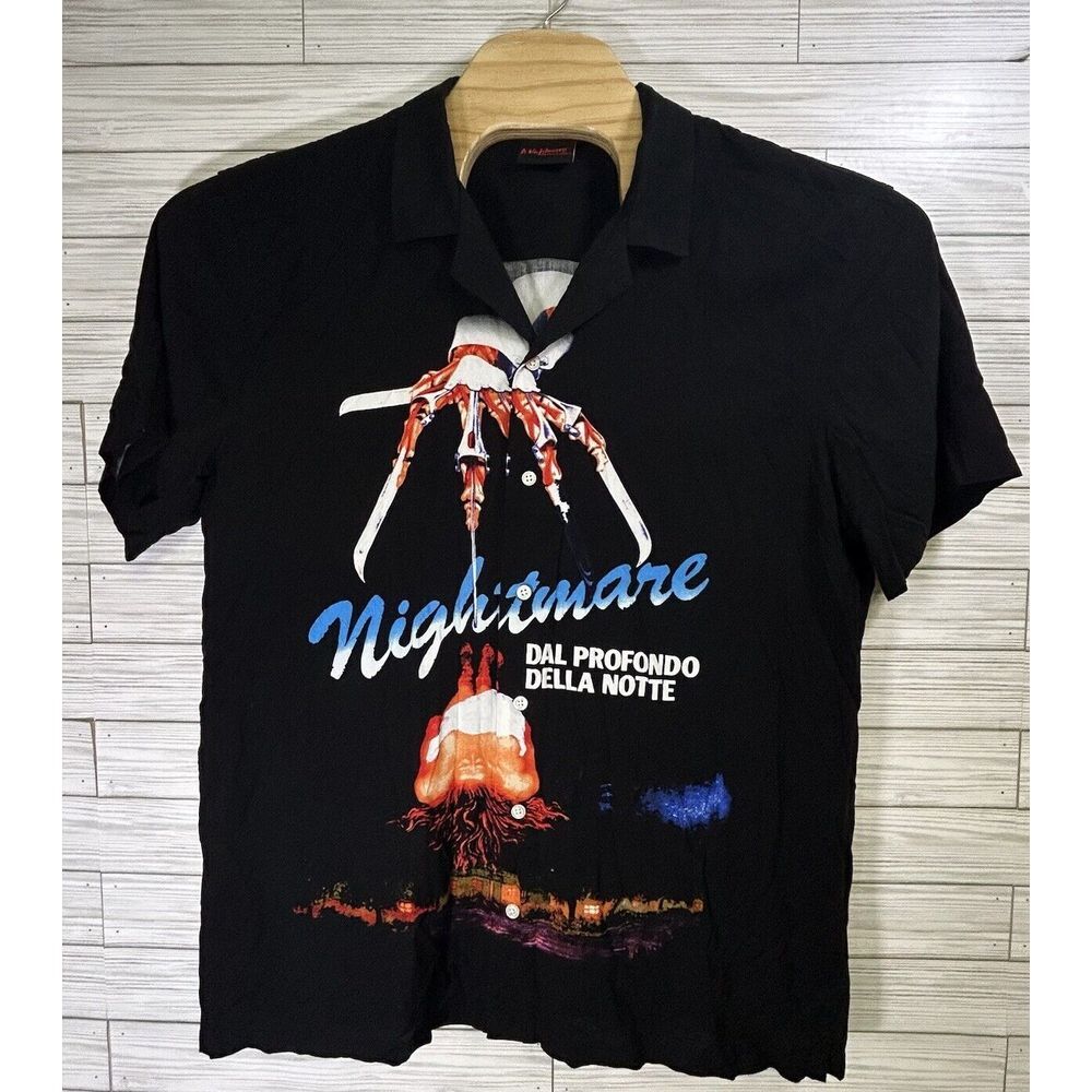 Nightmare Elm Street Ripple Junction Men's Sz XL Camp Shirt Horror Double Sided